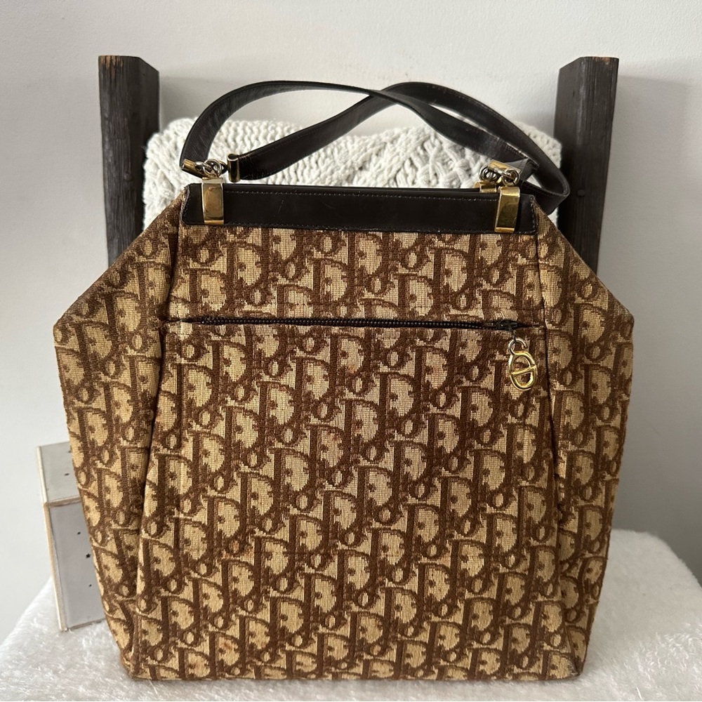 Vintage Christian Dior Brown Trotter Bag - Picture 3 of 11